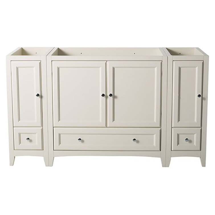 Antique White 59'' Engineered Wood Traditional Bathroom Vanity Cabinet