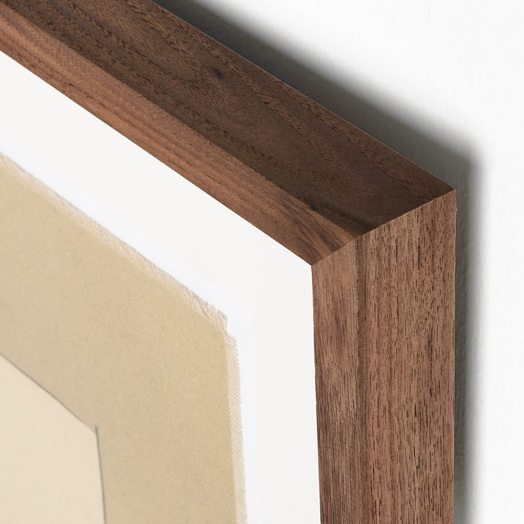 Modern Minimalist Beige and Brown Still Life Framed Art