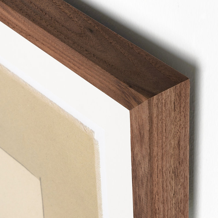 Modern Minimalist Beige and Brown Still Life Framed Art