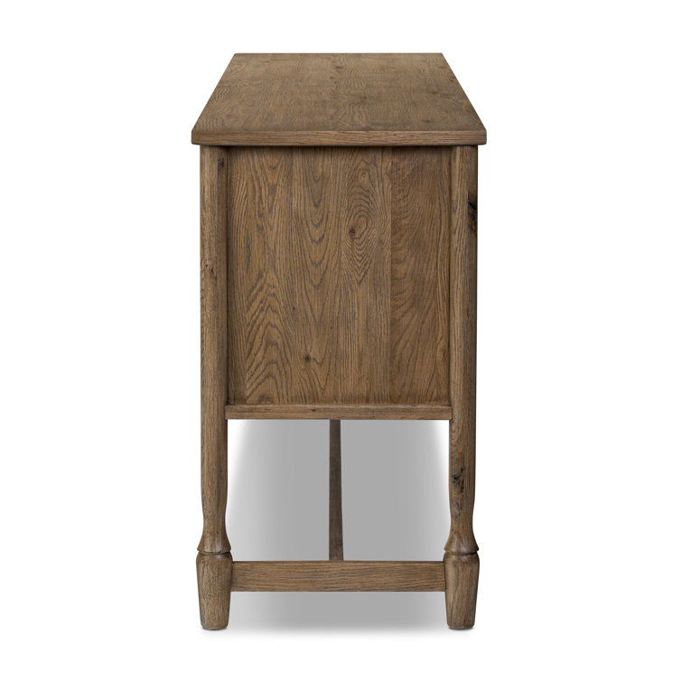 Bari 84'' Weathered Oak Veneer Sideboard with Drawers