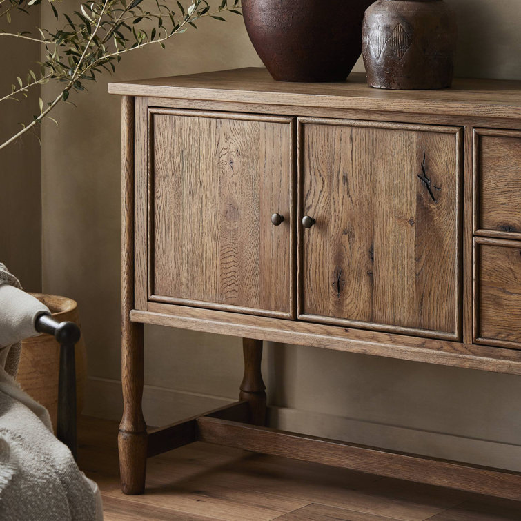 Bari 84'' Weathered Oak Veneer Sideboard with Drawers