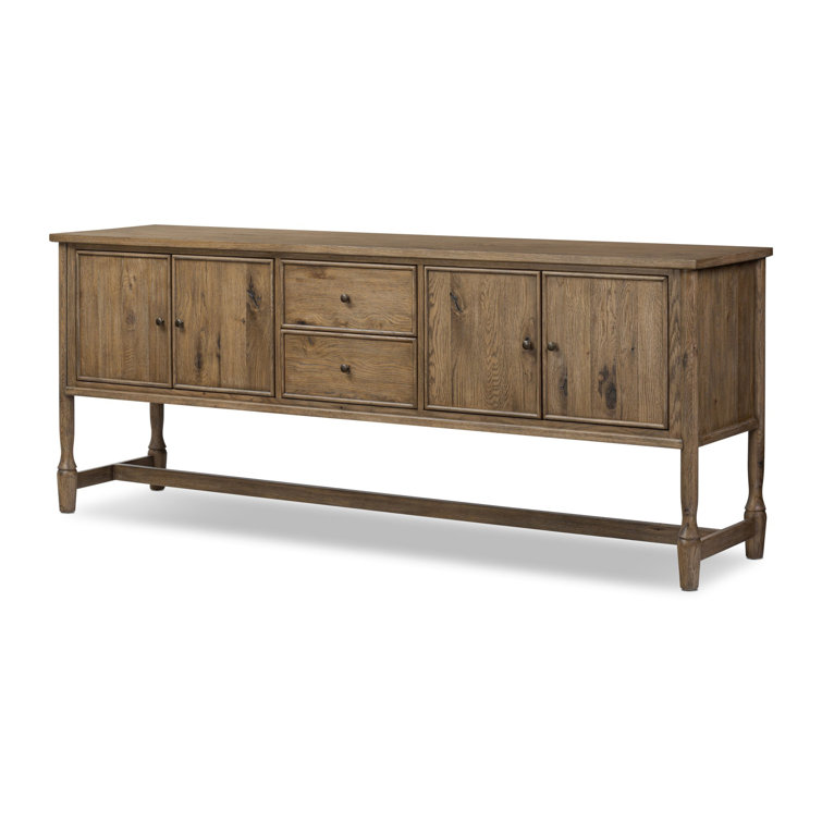 Bari 84'' Weathered Oak Veneer Sideboard with Drawers
