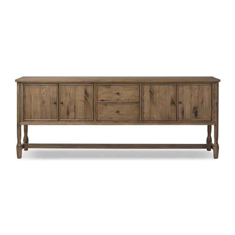 Bari 84'' Weathered Oak Veneer Sideboard with Drawers