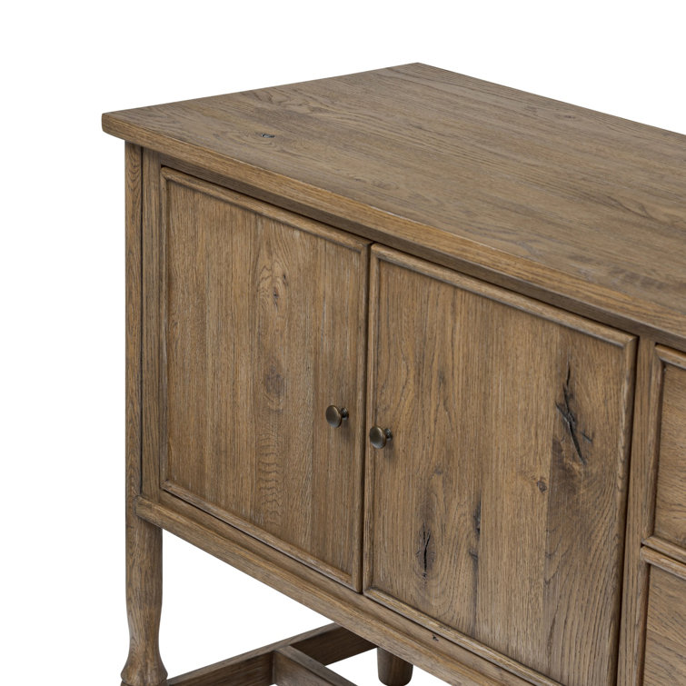 Bari 84'' Weathered Oak Veneer Sideboard with Drawers