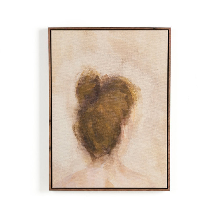 Rustic Walnut Framed Abstract Portrait 30" x 40"
