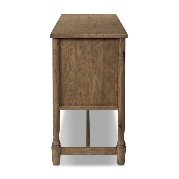 Bari 84'' Weathered Oak Veneer Sideboard with Drawers