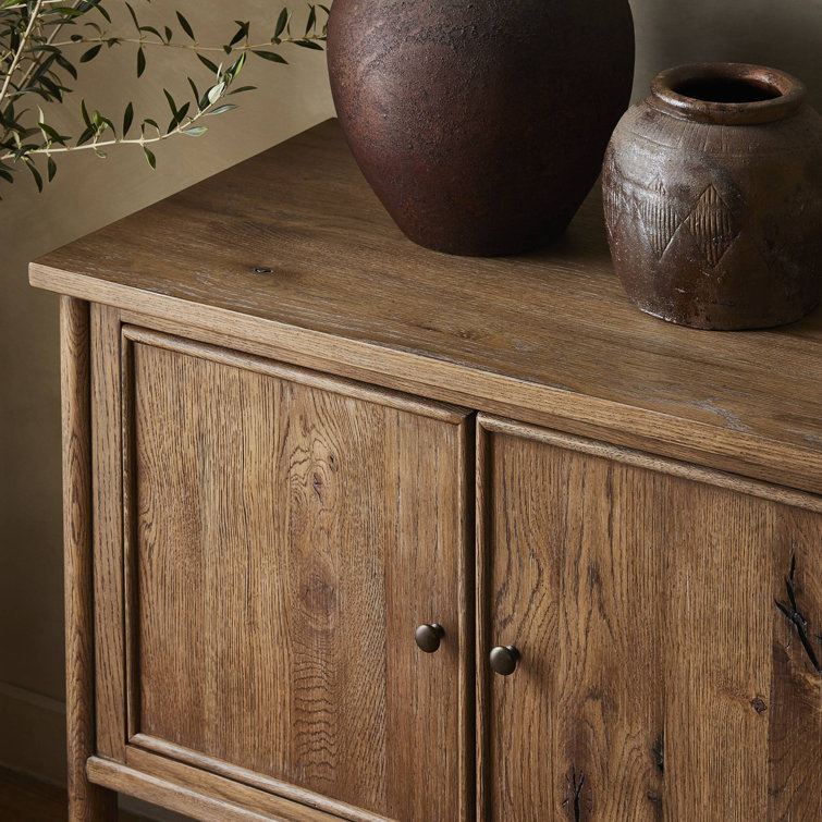 Bari 84'' Weathered Oak Veneer Sideboard with Drawers