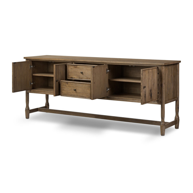 Bari 84'' Weathered Oak Veneer Sideboard with Drawers