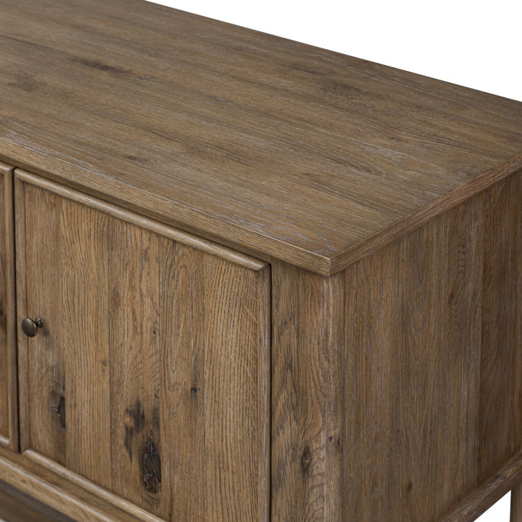 Bari 84'' Weathered Oak Veneer Sideboard with Drawers