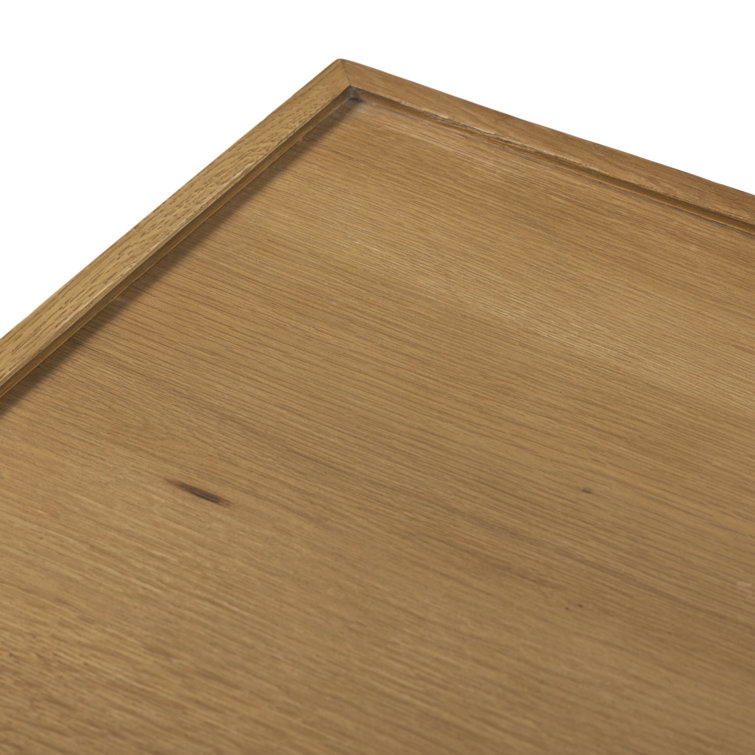 Saddle Brown Oak 2-Drawer Nightstand