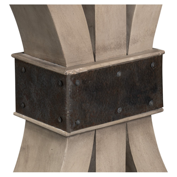 Brown Mango Wood Trestle Base Dining Table
