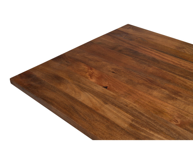 Brown Mango Wood Trestle Base Dining Table