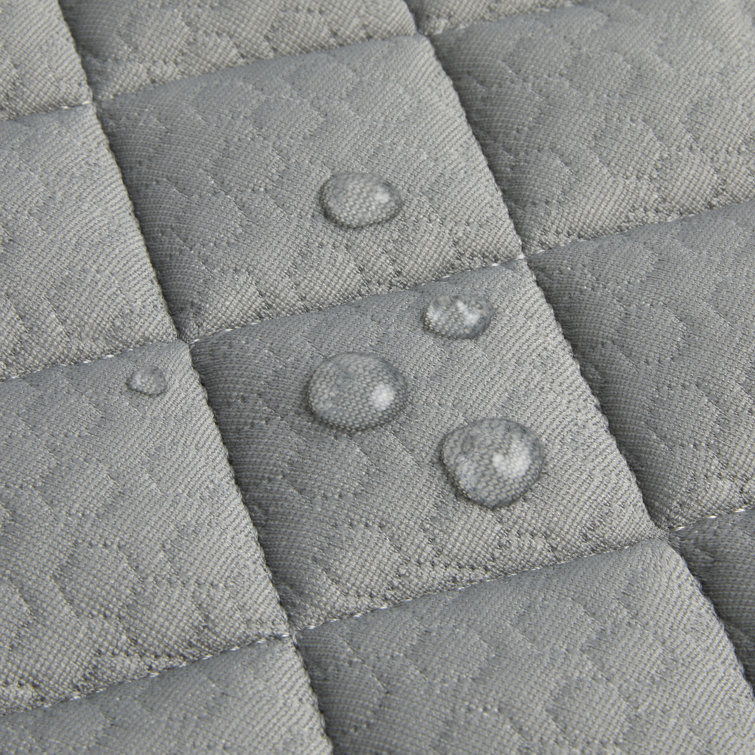 Graco Gray and White Oval Contoured Changing Pad with Cover