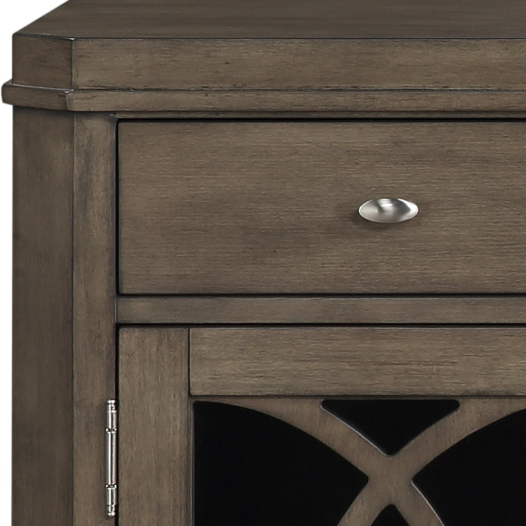 Bordeaux Toffee Brown 54.5'' Solid Wood Sideboard with Glass Doors