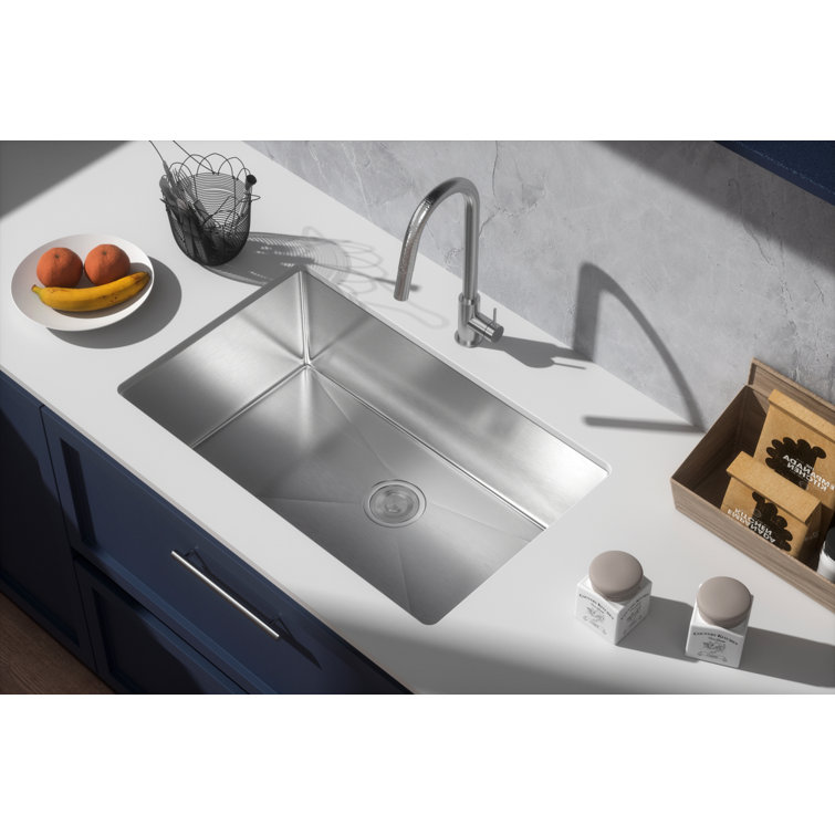 Modern Rectangular Stainless Steel Undermount Kitchen Sink