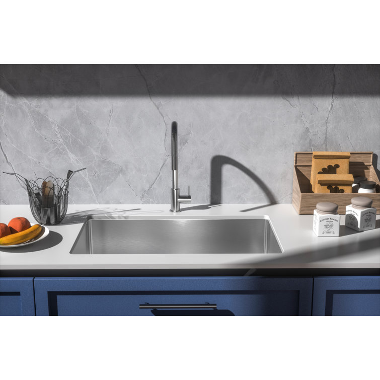 Modern Rectangular Stainless Steel Undermount Kitchen Sink