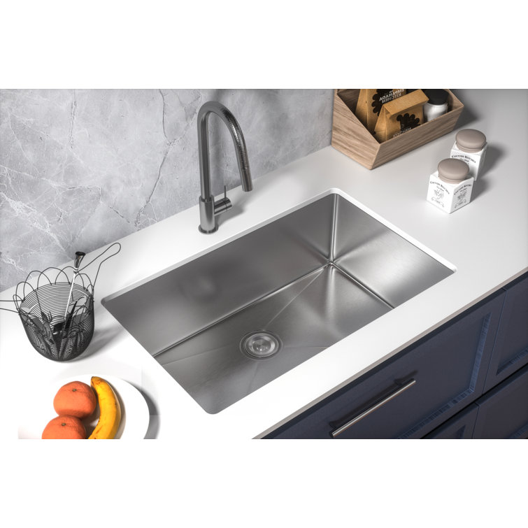 Modern Rectangular Stainless Steel Undermount Kitchen Sink