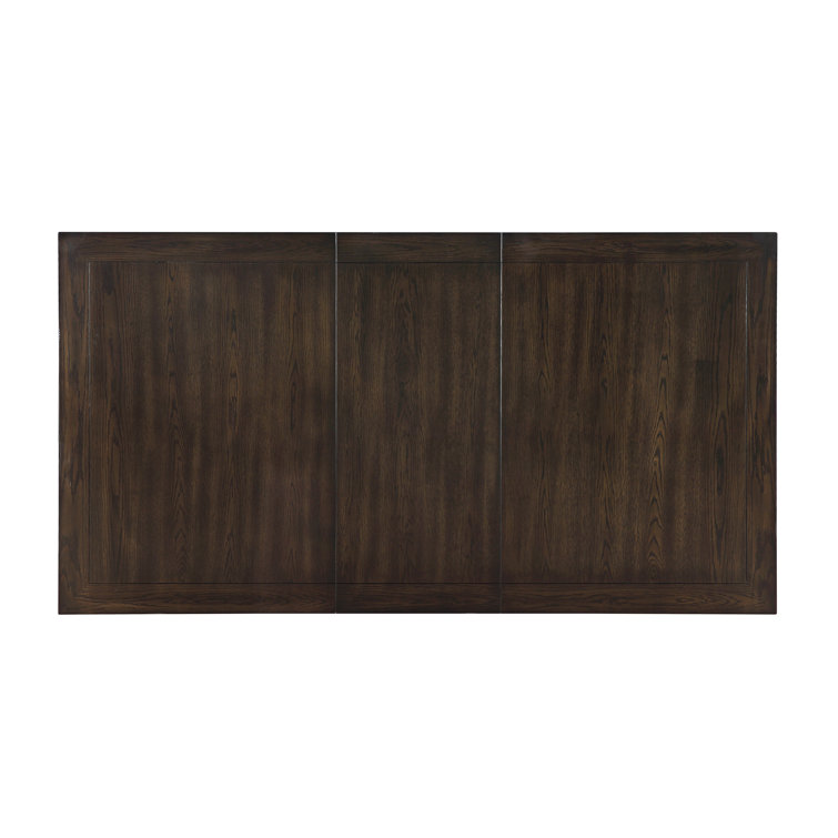 Dark Brown Reclaimed Wood Extendable Dining Table