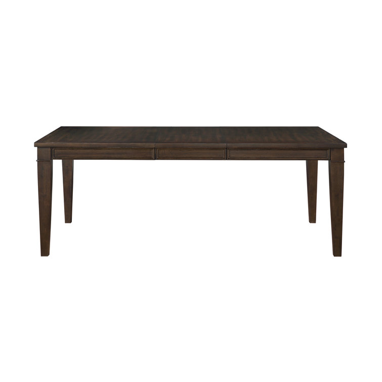 Dark Brown Reclaimed Wood Extendable Dining Table