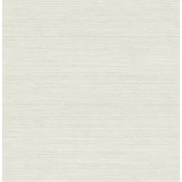 Ivory Faux Stria Removable Unpasted Wallpaper
