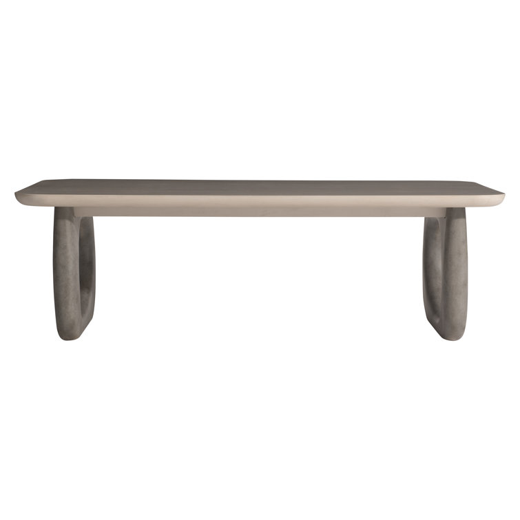 Beige and Gray Rectangular Wood Cocktail Table