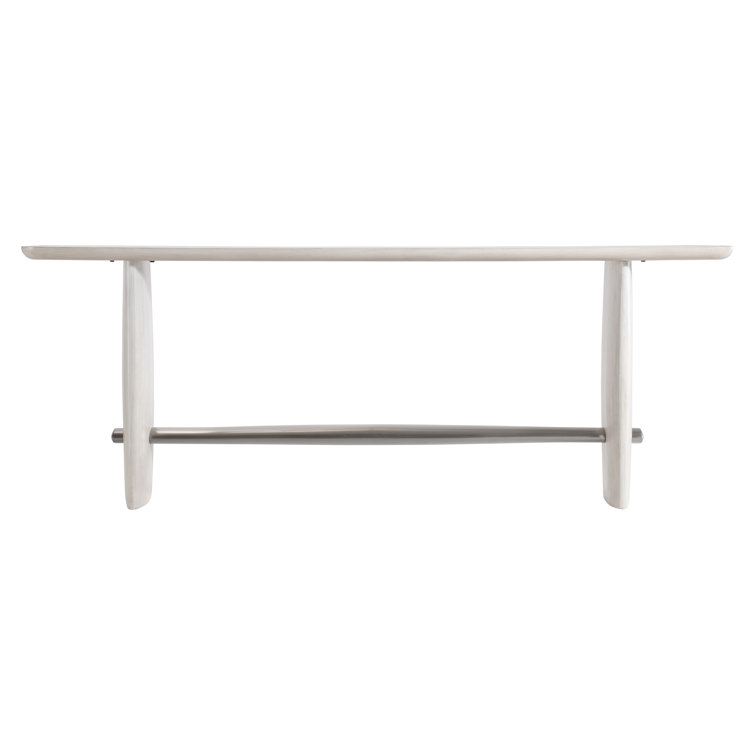 Sereno 80'' Beige and Gray Wood Console Table with Metal Stretcher