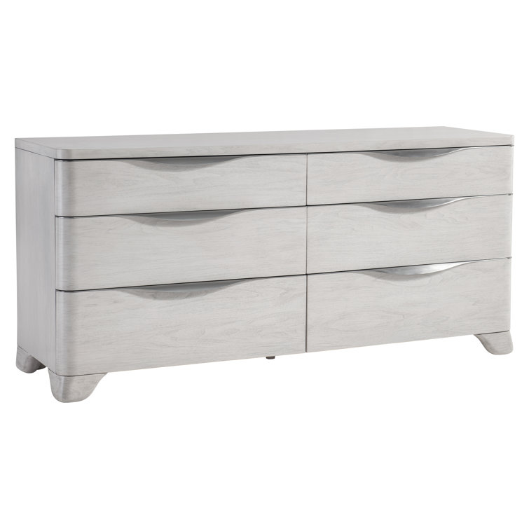 Gray Modern 6-Drawer Soft Close Dresser