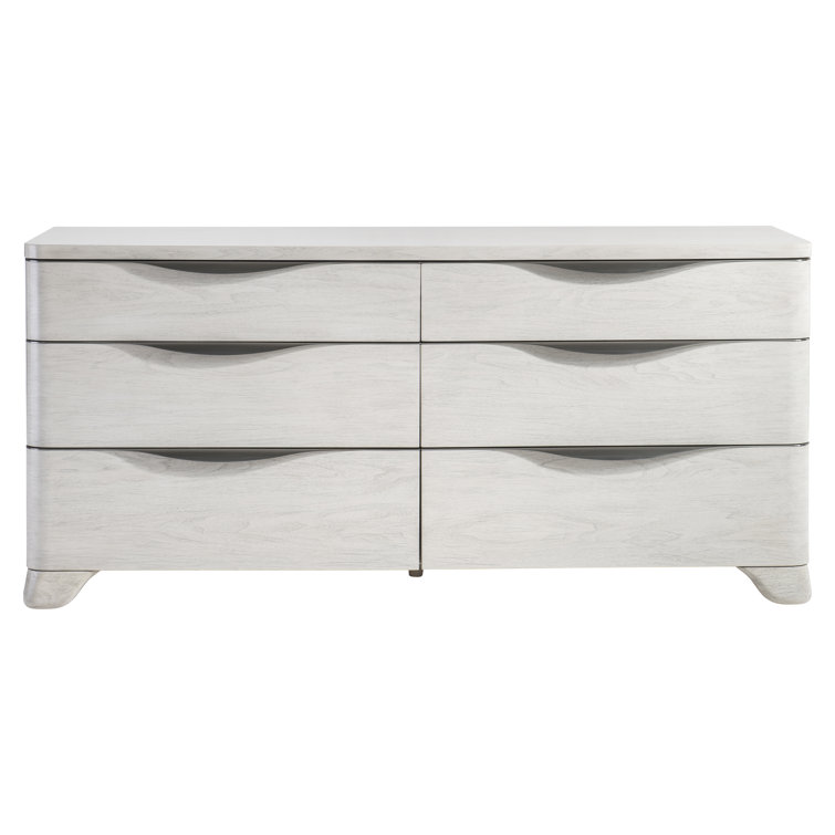 Gray Modern 6-Drawer Soft Close Dresser