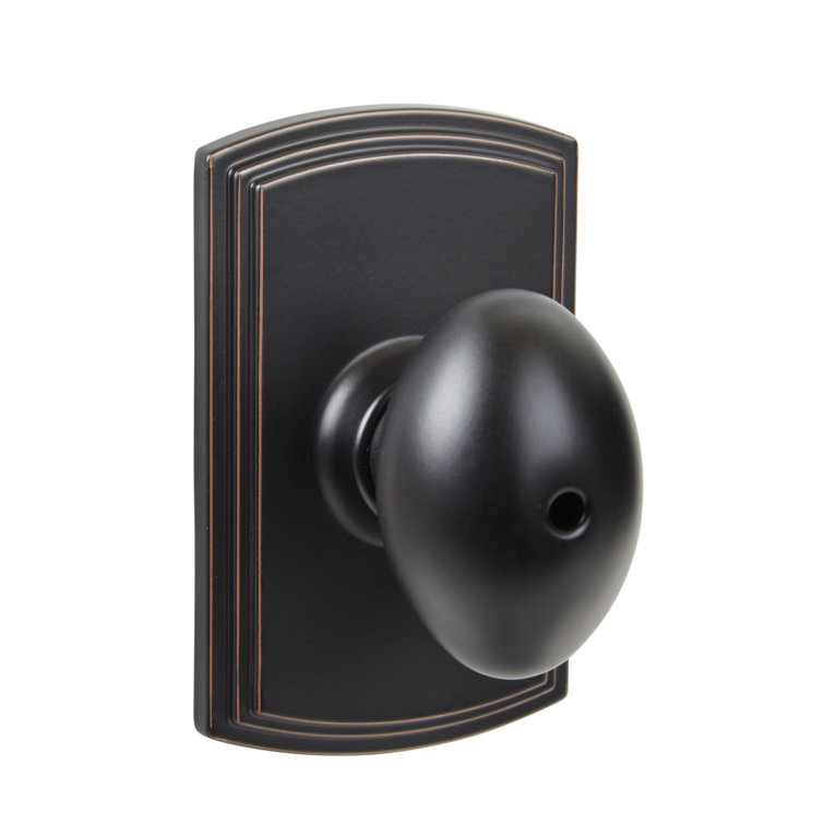 Canova Edged Oil Rubbed Bronze Privacy Door Knob Set