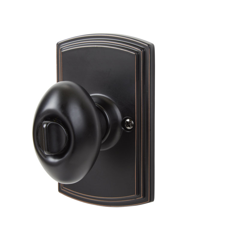 Canova Edged Oil Rubbed Bronze Privacy Door Knob Set
