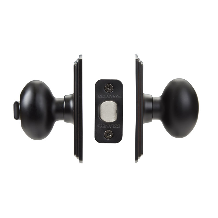 Canova Edged Oil Rubbed Bronze Privacy Door Knob Set