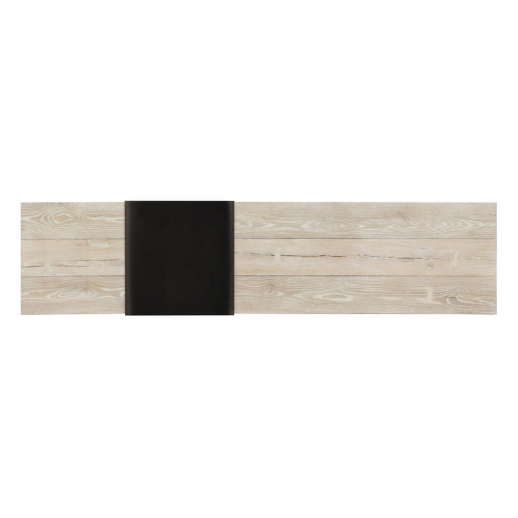 Danica 72'' Antique White and Black Wood Console Table