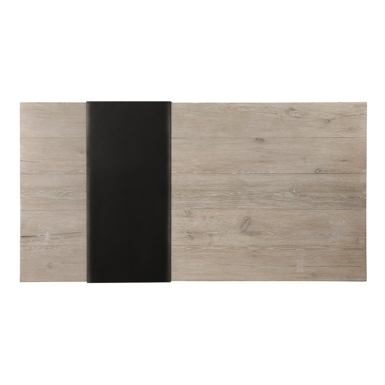 Antique White and Black Wood Metal Coffee Table with Storage