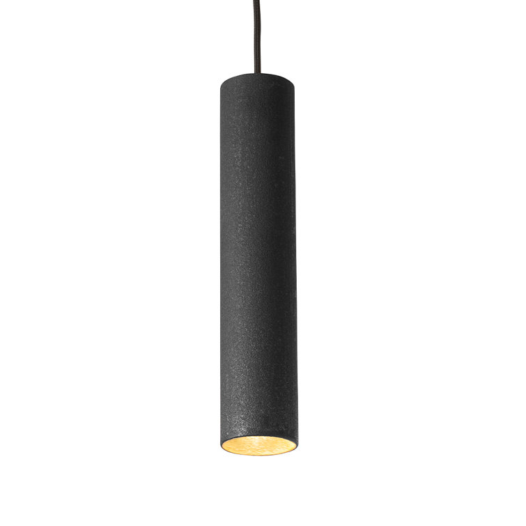 Carbon Black Mini Cylinder Steel Pendant Light