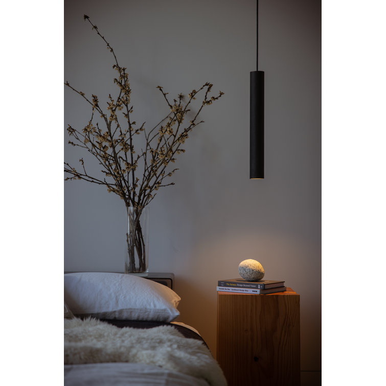 Carbon Black Mini Cylinder Steel Pendant Light