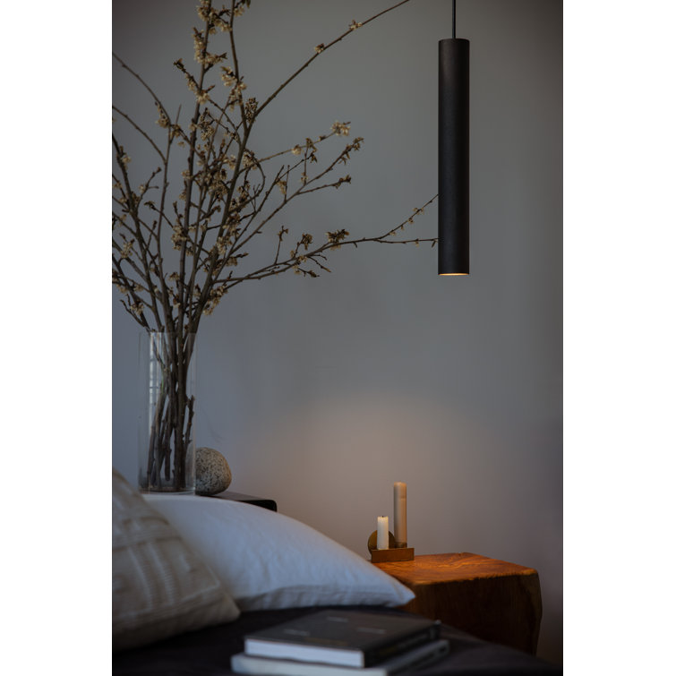 Carbon Black Mini Cylinder Steel Pendant Light