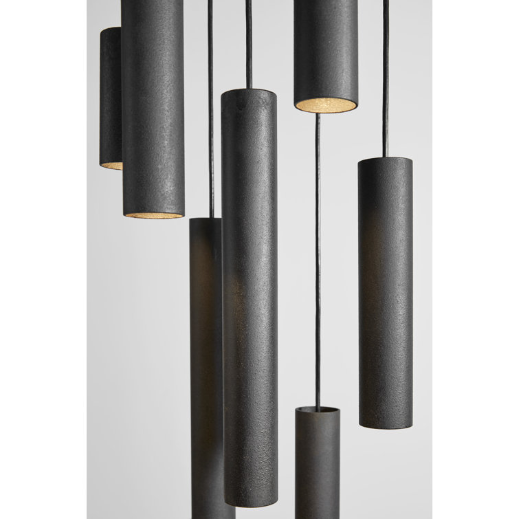 Carbon Black Mini Cylinder Steel Pendant Light