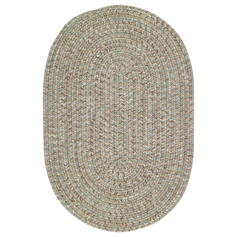 Sea Glass Oval Braided Synthetic Indoor/Outdoor Rug
