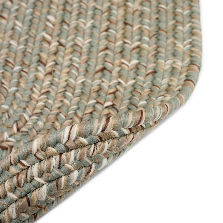 Sea Glass Oval Braided Synthetic Indoor/Outdoor Rug