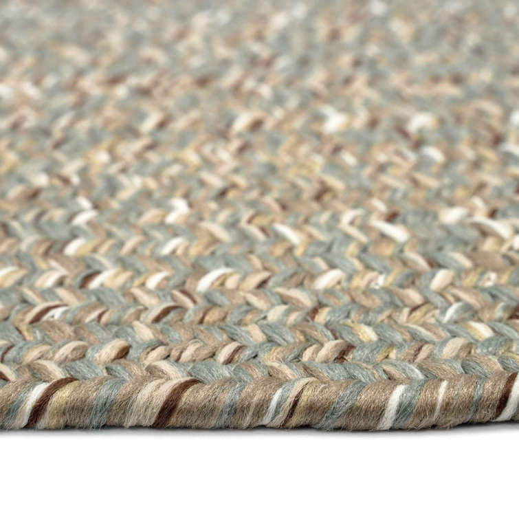 Sea Glass Oval Braided Synthetic Indoor/Outdoor Rug