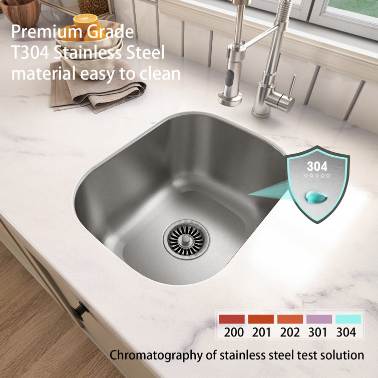 15'' Drop-In Single Bowl Stainless Steel Kitchen Sink
