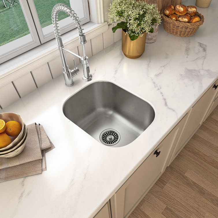 15'' Drop-In Single Bowl Stainless Steel Kitchen Sink