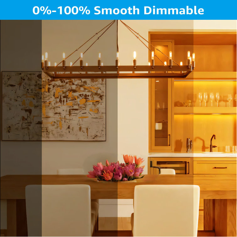 Amber Glass Dimmable LED Edison Bulbs, 4.5W, E12 Base