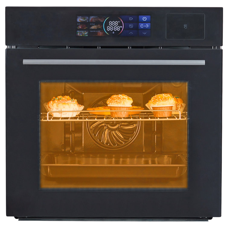 24" Black Electric Convection Wall Oven with LED Display