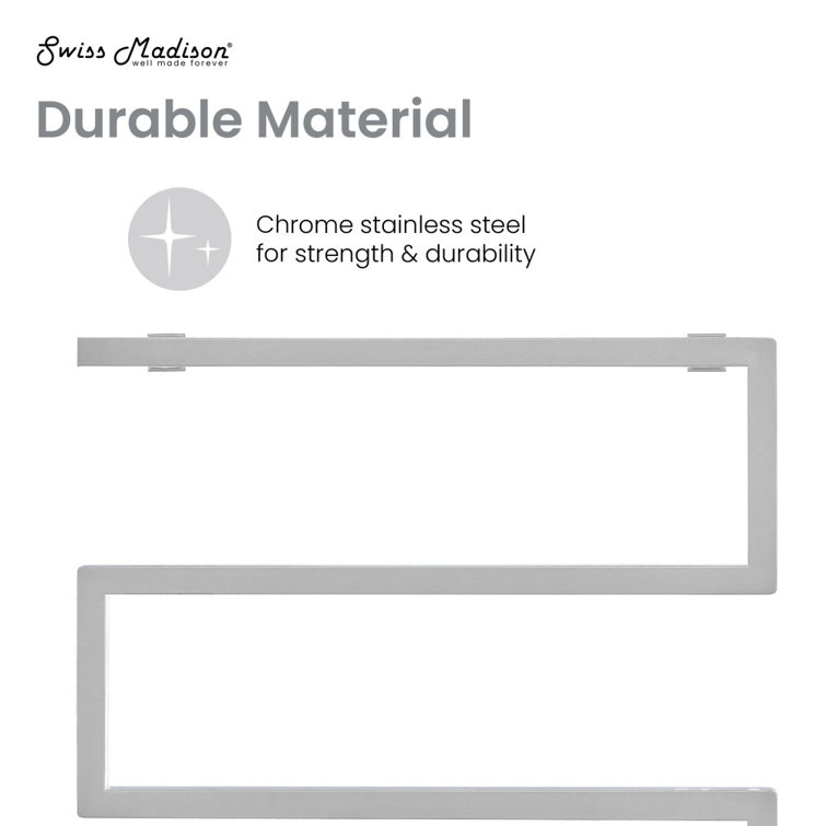 Chrome 5-Bar Electric Wall Mounted Towel Warmer
