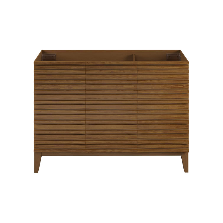 Cascade 48'' Walnut Oak Freestanding Bathroom Vanity Cabinet