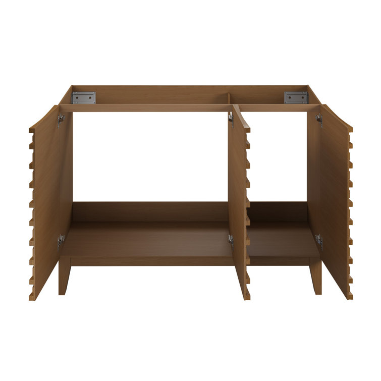 Cascade 48'' Walnut Oak Freestanding Bathroom Vanity Cabinet