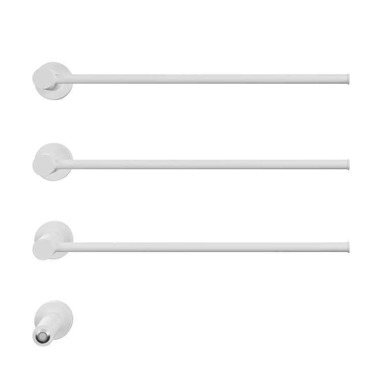 Matte White 3-Bar Wall Mounted Electric Towel Warmer