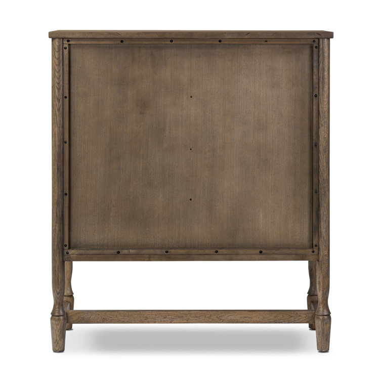 Weathered Oak 48" Bar Cabinet with Reversible Shelves