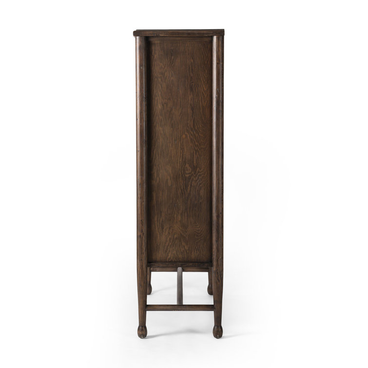 Wilder Aged Pine Heritage Bar Cabinet with Reversible Shelving
